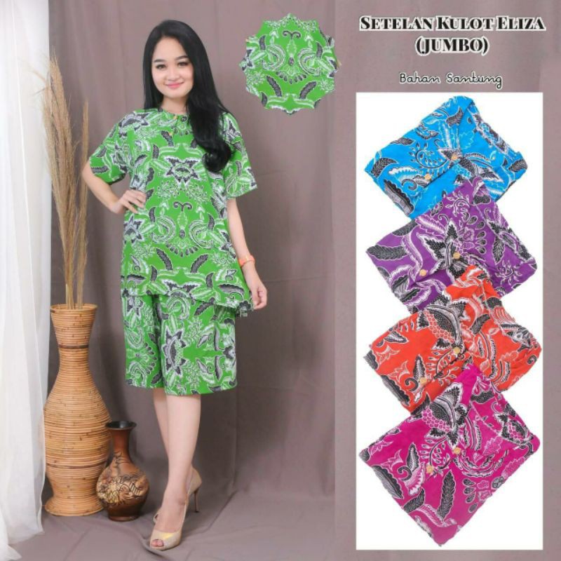 Daster Setelan Kulot Eliza Jumbo