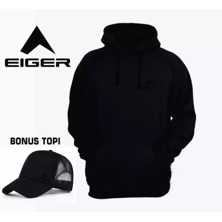 BONUS TOPI..!!! Sweater Hoodie Terkeren 01 Logo Premium Text Hitam