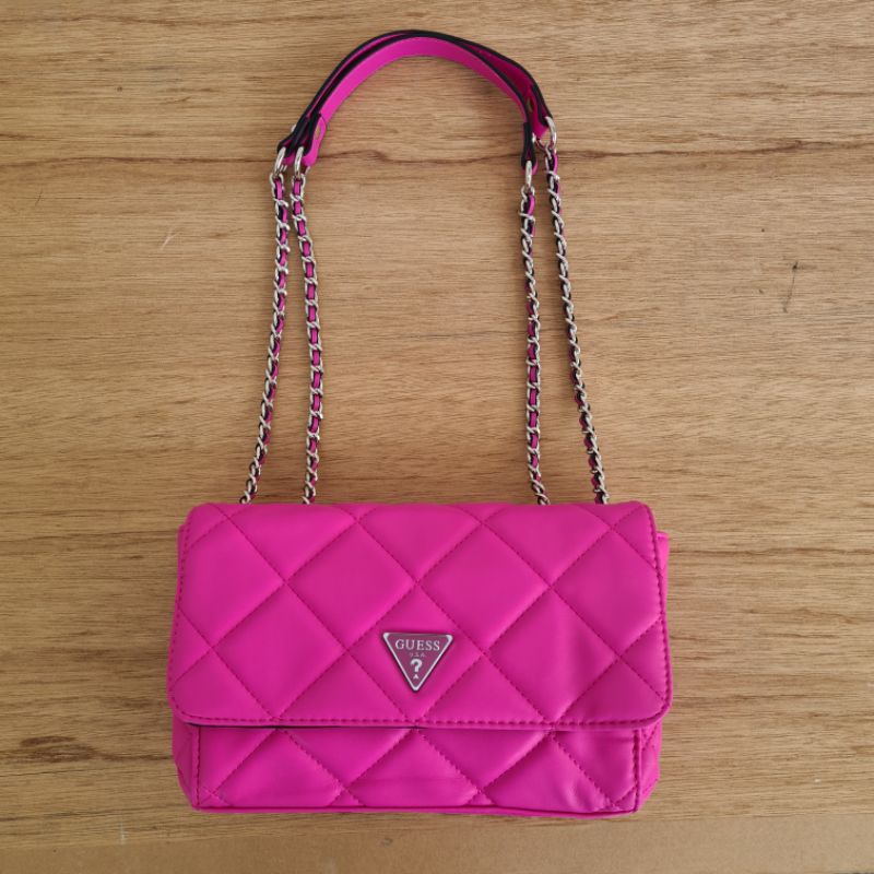 (WODB) tas gs cessily new cesily stripe convertible sling bag cesilly quilted rajut crossbody