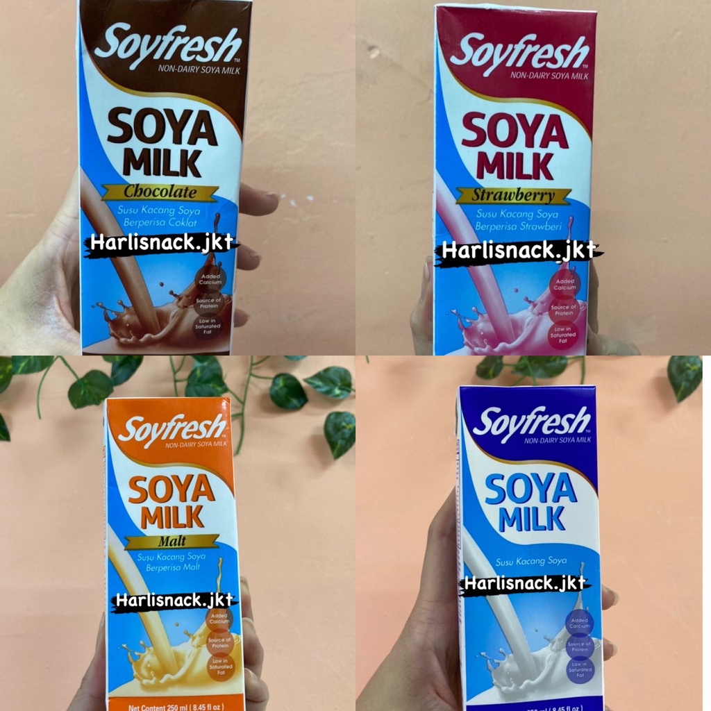 

SOYFRESH SOYA MILK CHOCOLATE / STRAWBERRY / MALT / ORIGINAL - SOYMILK SUSU KACANG KEDELAI NON DAIRY MILK