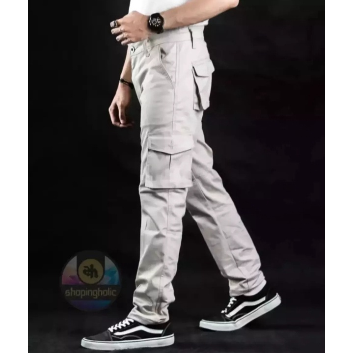 COD [TERLARIS] CELANA CARGO PANJANG PRIA UKURAN 27-38 PREMIUM QUALITY SLIMFIT COWO SKINNY POLOS COWOK KATUN COD