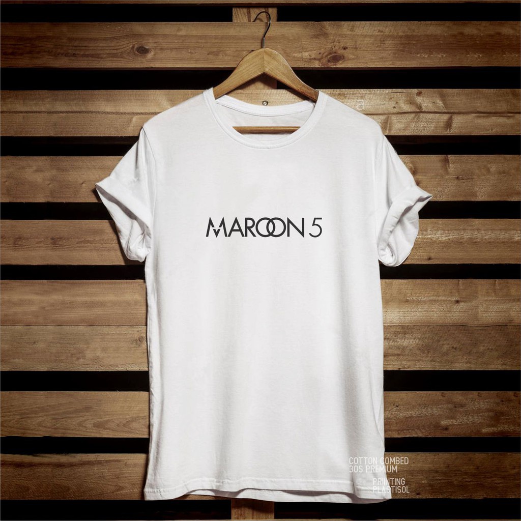 KAOS DISTRO PRIA&quot;MARRON 5&quot;cotton combed 30s