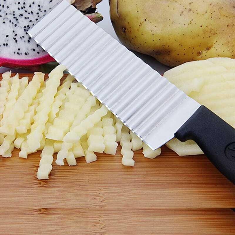 Alat Pemotong Kentang Potato Chip Slicer Stainless Steel - H031 - Black