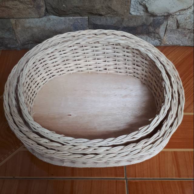 Keranjang Rotan Buah Sandar Set 3 Shopee Indonesia