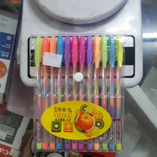 

Pulpen pelangi isi 12 pcs SIMPATI