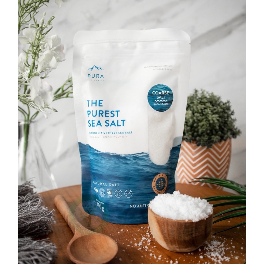 

PURA PUREST SEA SALT FINE HALUS/ COARSE KASAR GARAM LAUT ORGANIK NATURAL 300 GR