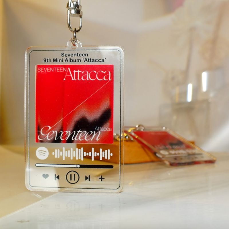 Music Keyring Seventeen - Attacca Album Spotify Playlist Keychain