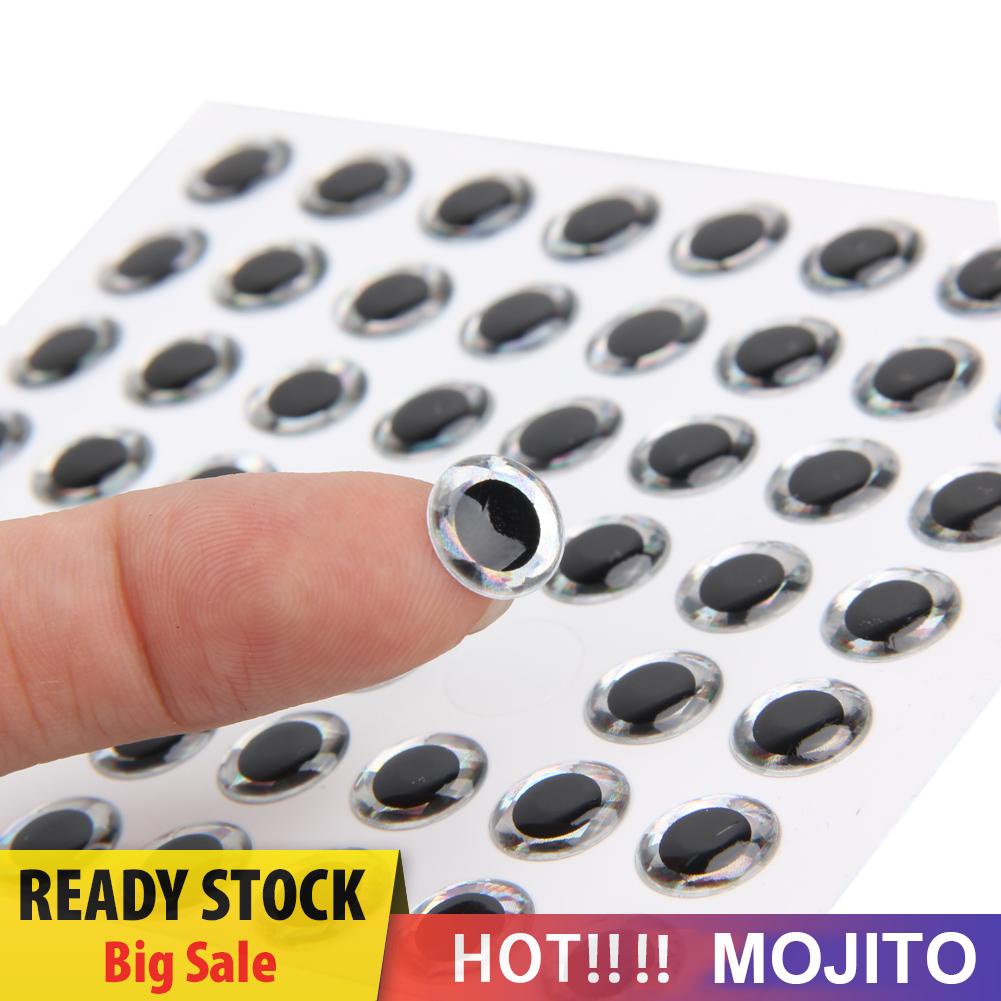 MOJITO 100pcs Fish Eyes 3D Holographic Lure Eyes Fly Tying Jigs Crafts Dolls
