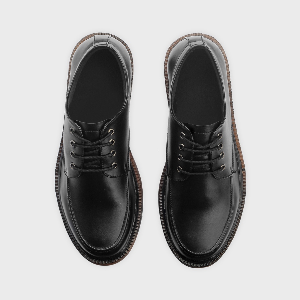 Lectra Black | Sepatu Oxford Pantofel Formal Kasual Kerja Kuliah Pria/Cowok/Men Ori Lokal | FORIND x Erabor