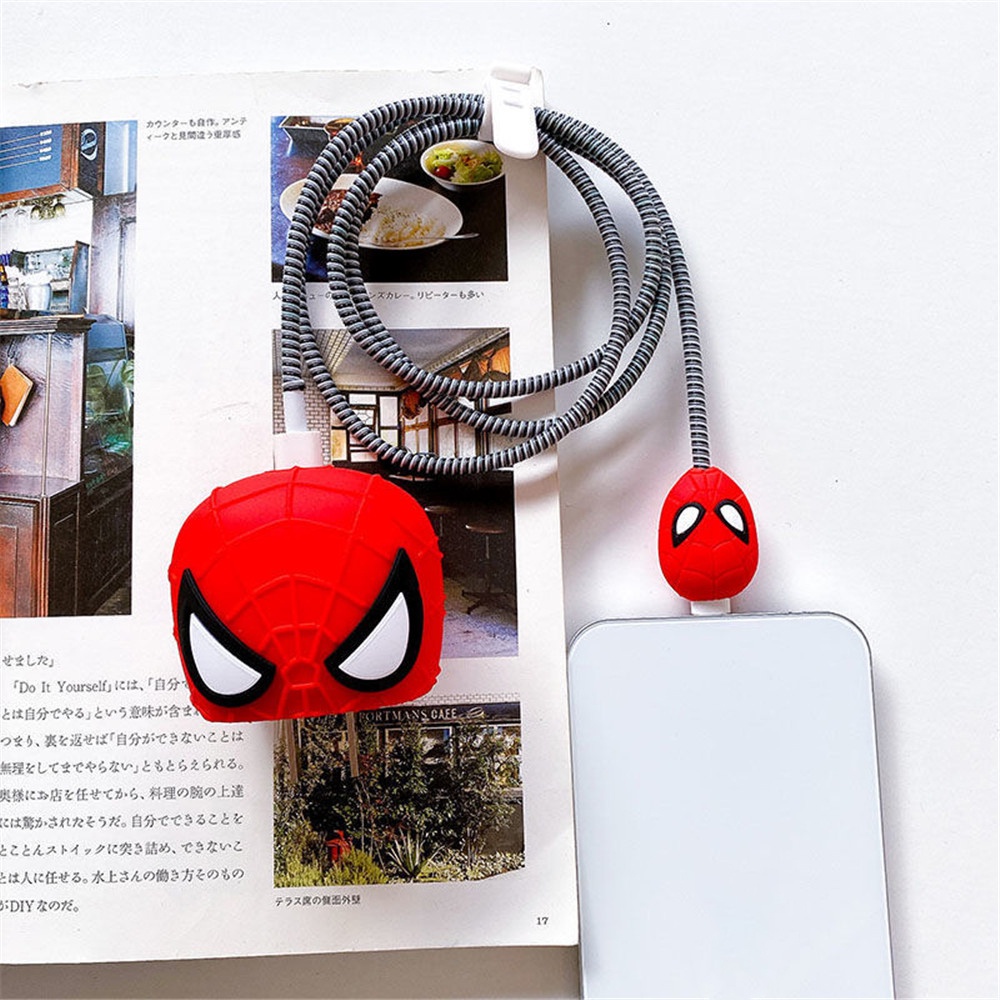 【COD Tangding】Pelindung Kabel Charger Bahan Silikon Motif Kartun 18W / 20W Untuk IPhone