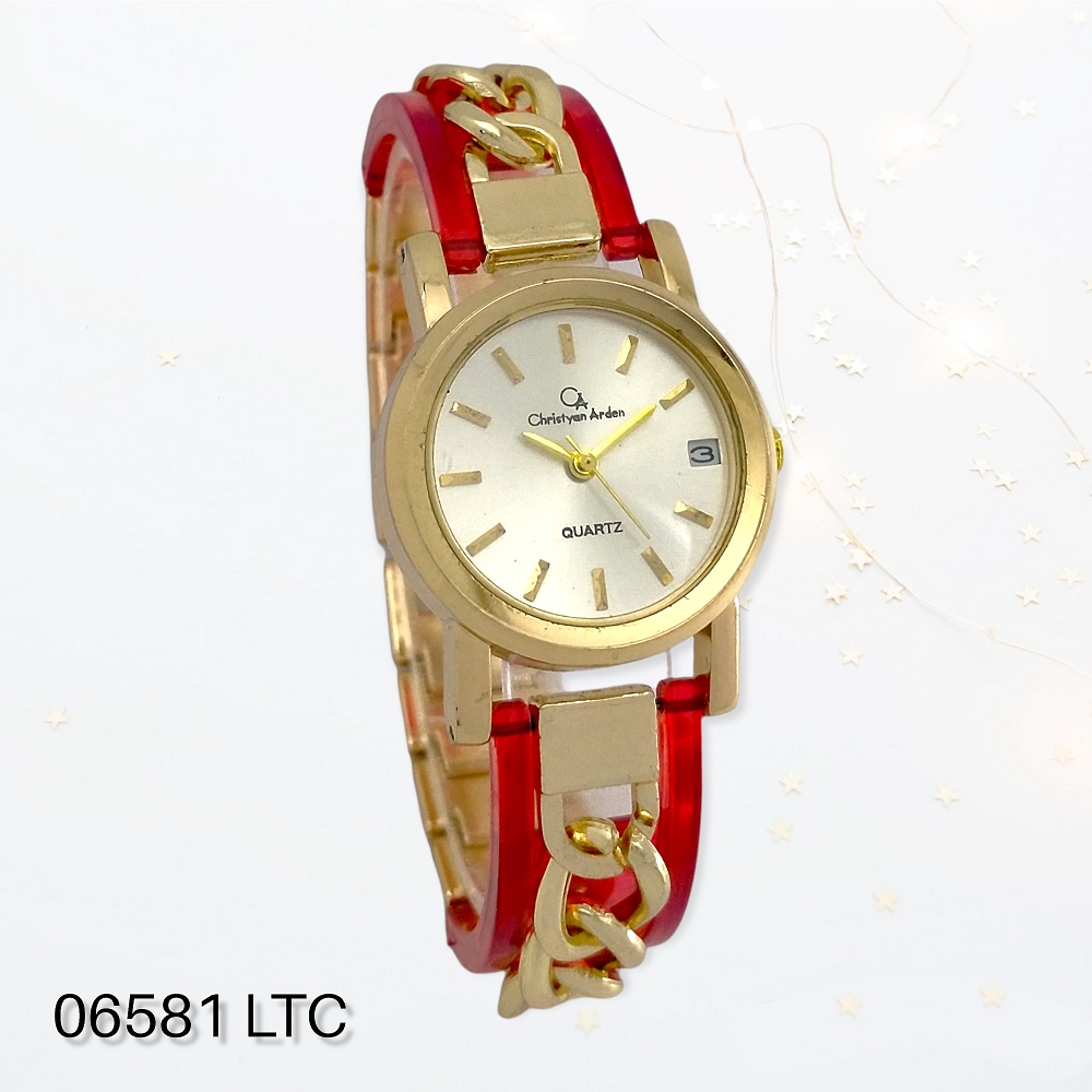 06581 Gold Jam Tangan Rante Wanita Tanggal Murah dan Original