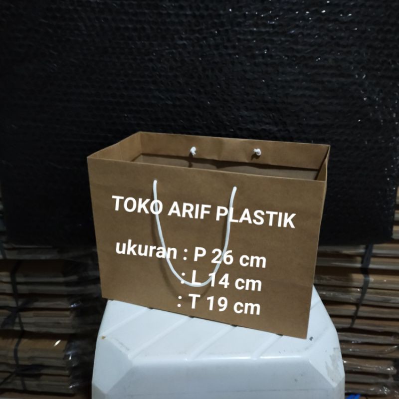 

Paperbag / Kantong Kertas Brownis M Cokalat @12pcs