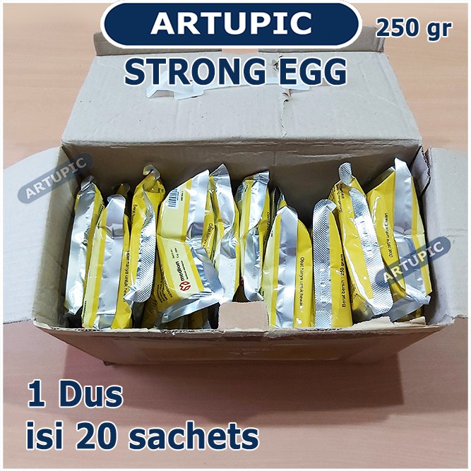 Strong Egg 250 gram Peningkat Produksi Berat Telur lebih besar dan kuat Medion Artupic