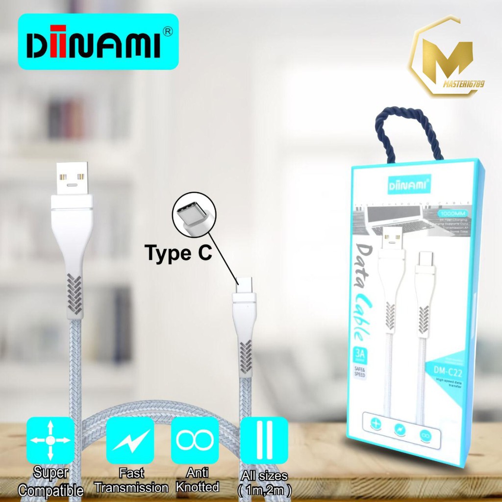 bm081 c22 diinami kabel data cable charger original ready micro 1phone tipe c 1 2 3 meter 3amper ma268