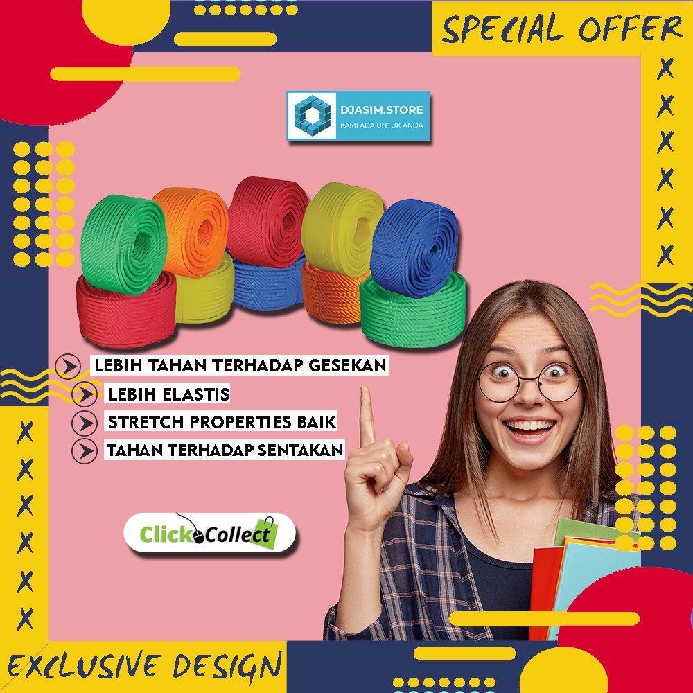 

TALI TAMBANG NYLON NILON PLASTIK 3 MM PER METER