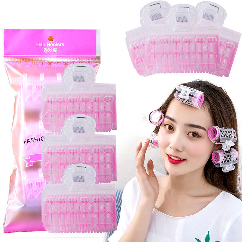 1 / 2 / 3 Pcs / Set Klip Penjepit Poni Rambut Bahan Plastik Dengan Perekat Tanpa Panas Untuk Salon