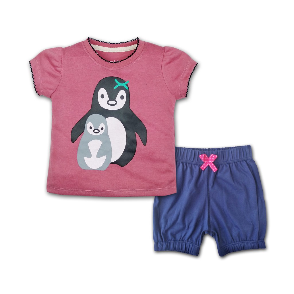 Bearhug Setelan Bayi Perempuan XUD7/XHD6 Celana Navy 6M-18M-6