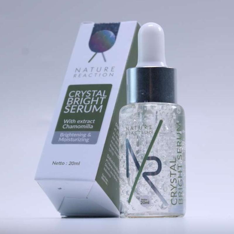 Nature Reaction Crystal Bright Serum Pencerah Wajah Penghilang Bekas Jerawat 20ml Asli Original 100%