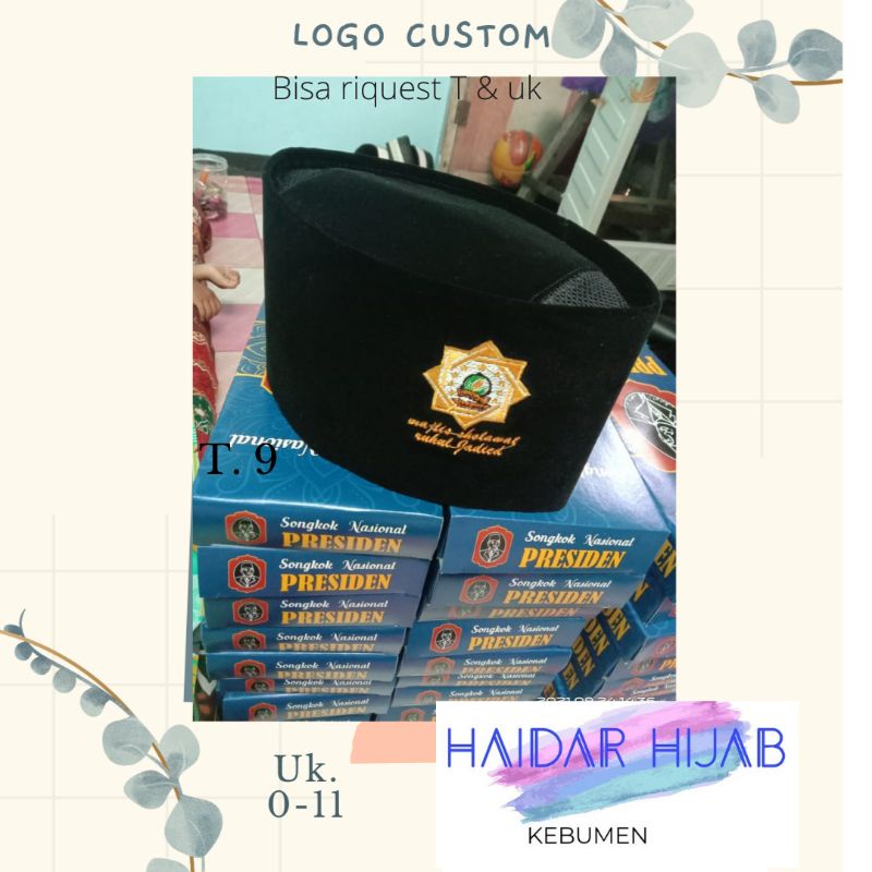 peci custom logo sendiri