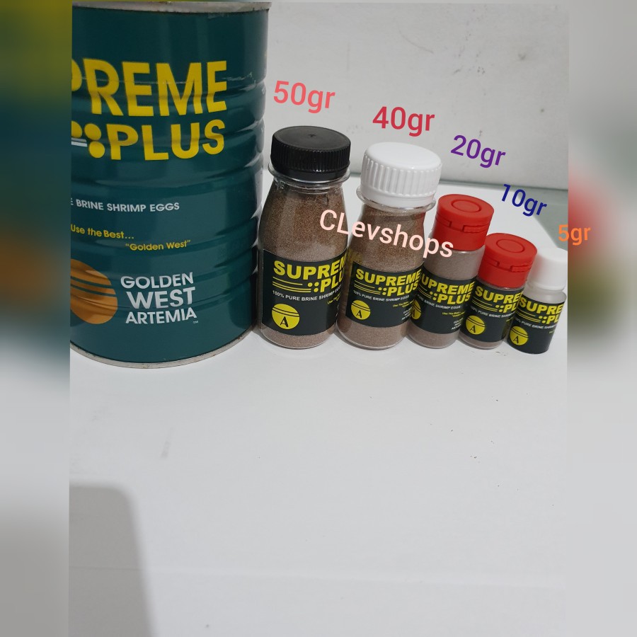 Artemia Supreme Plus Repack 40gr Golden west Pakan Burayak cupang gupy