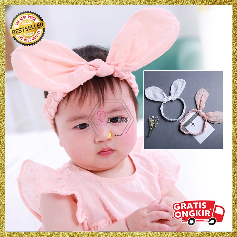 Bandana Bayi Korea Anak Perempuan Telinga Kelinci Aksesoris Rambut Balita Lucu AK236