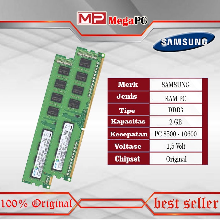 PROMO Memory PC RAM DDR3 2GB Samsung Hynik