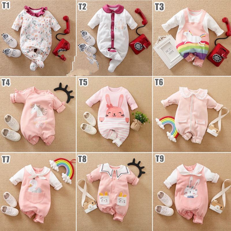Jumper bayi perempuan 0-2 tahun impor korea / baju bayi perempuan cantik / baju baby