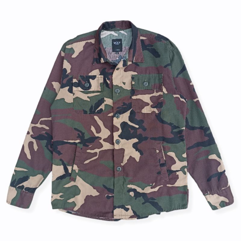 KEMEJA CAMO WOLV WORLDWIDE SECOND