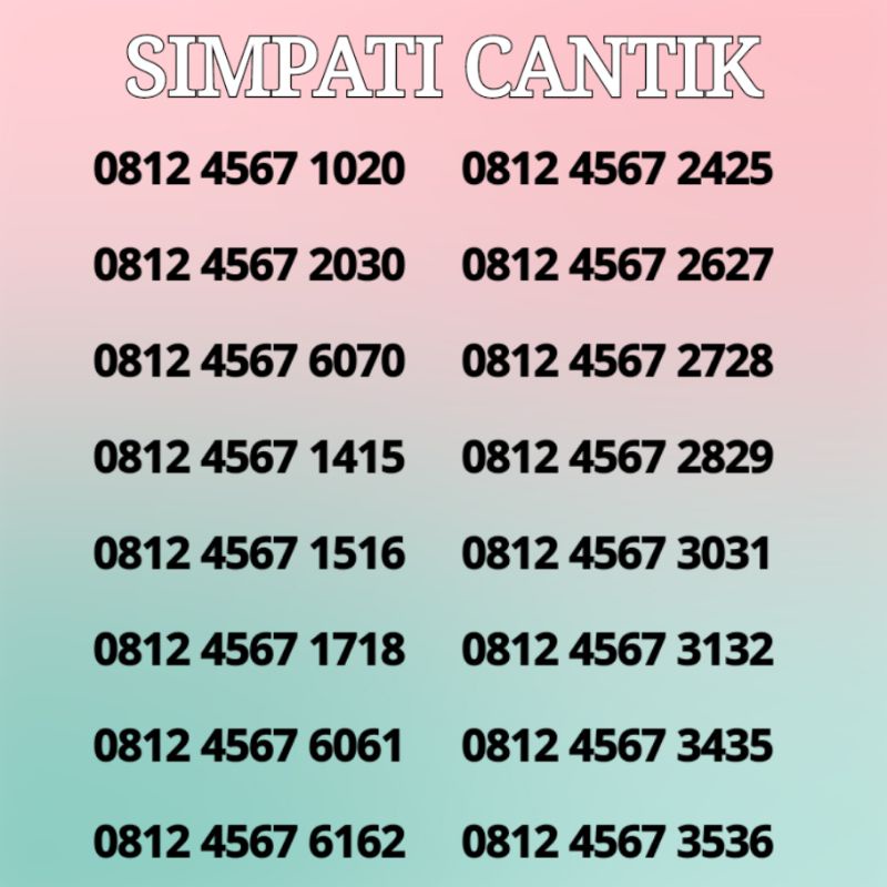 simpati angka naik nomor cantik