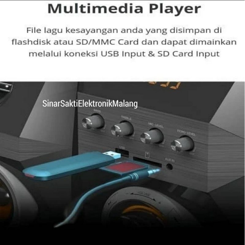 Speaker Aktif Polytron PMA 9502 Multimedia Bluetooth PMA9502 Remote