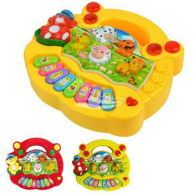 music piano animal farm mainan anak edukasi balita baby