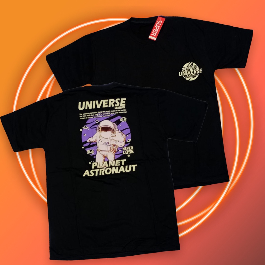 Kaos murah Kaos distro murah baju  distro pria t-shirt murah combed30s nvrl astronot univer