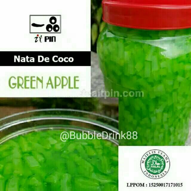 

KHUSUS GO SEND PROMO Nata De Coco Itpin Nata DeCoco Green Apple Jelly Premium Itpin bukan Bobatee