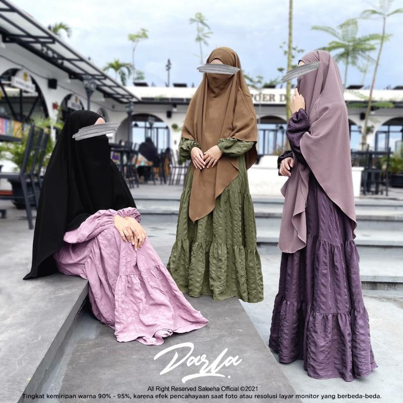 Darla dress by saleeha gamis abaya crincle