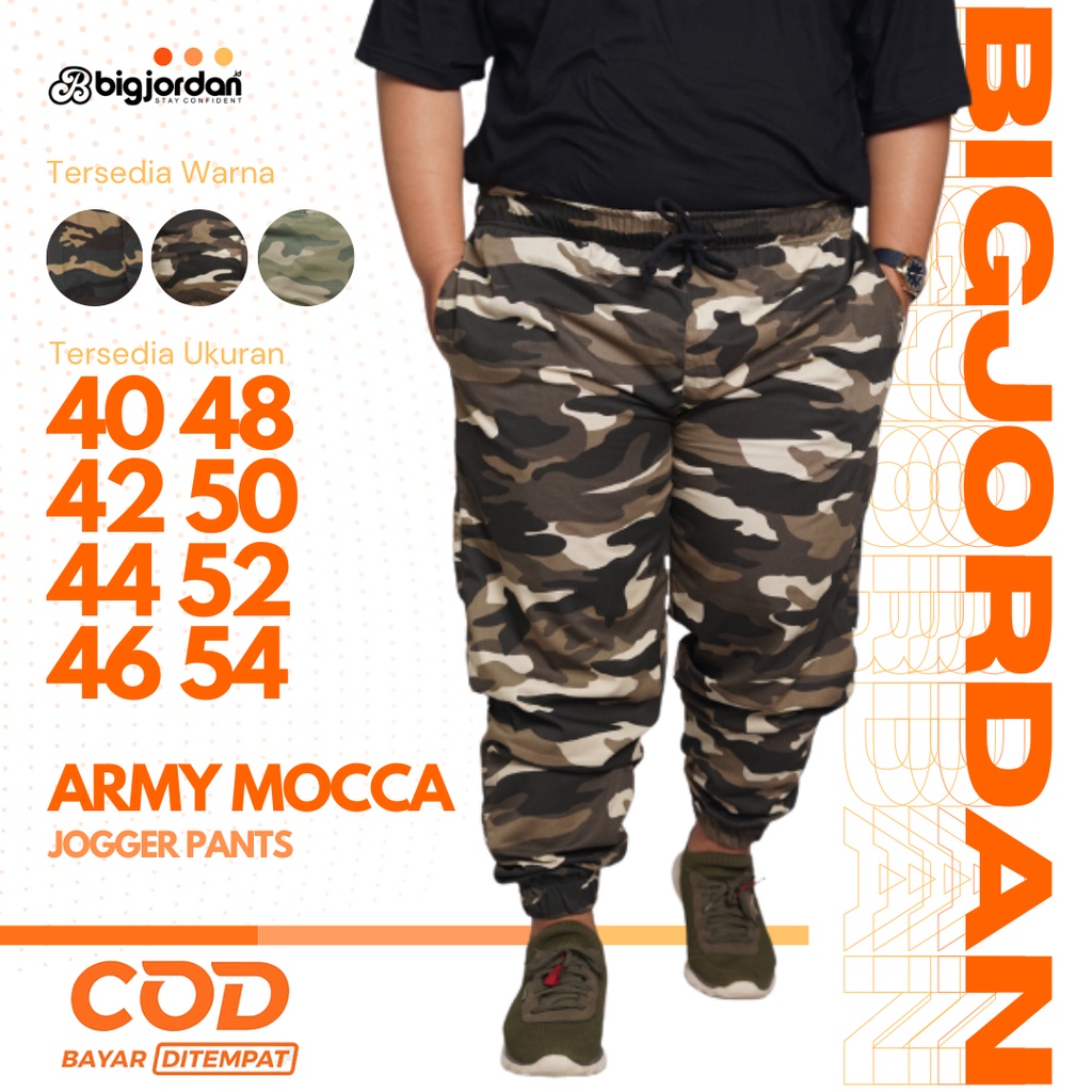 BIG JORDAN ORIGINAL Celana jogger army ukuran besar 46 48 50 52 jogger pants camo big size 42 44