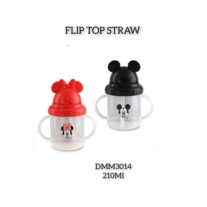 Lusty Bunny Disney DRINKING CUP 210ml FLIP TOP STRAW DMM 3014