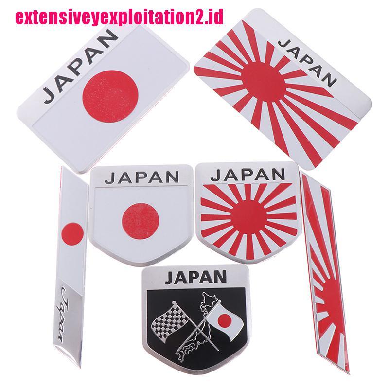 &lt; E2id &amp; &gt; 1Pc Stiker emblem Motif Bendera Jepang Bahan alloy Untuk Mobil / Motor