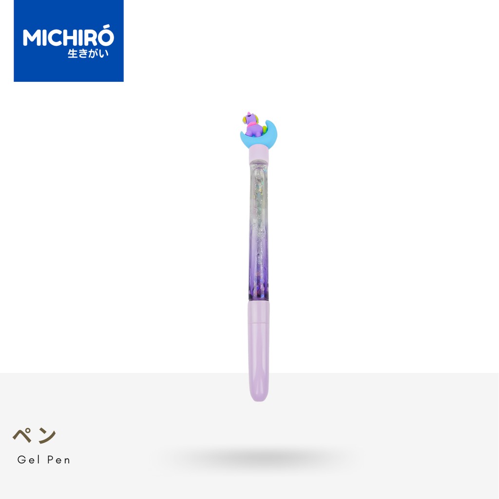 

Michiro Pulpen Gel Air Glitter Unicorn Dengan Tinta Hitam Glitter Cresent Moon Gel Pen