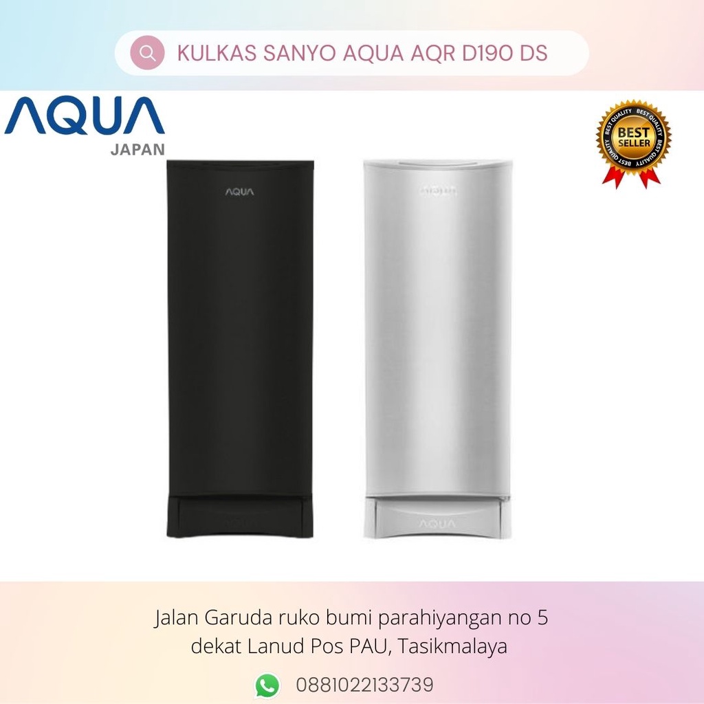KULKAS SANYO AQUA 1 PINTU AQR D190 DS AQUA JAPAN