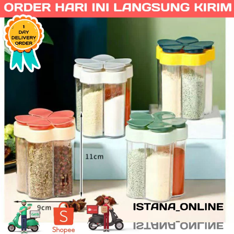 TEMPAT BUMBU 5 LUBANG WADAH BUMBU 5 SEKAT SEASONING JAR