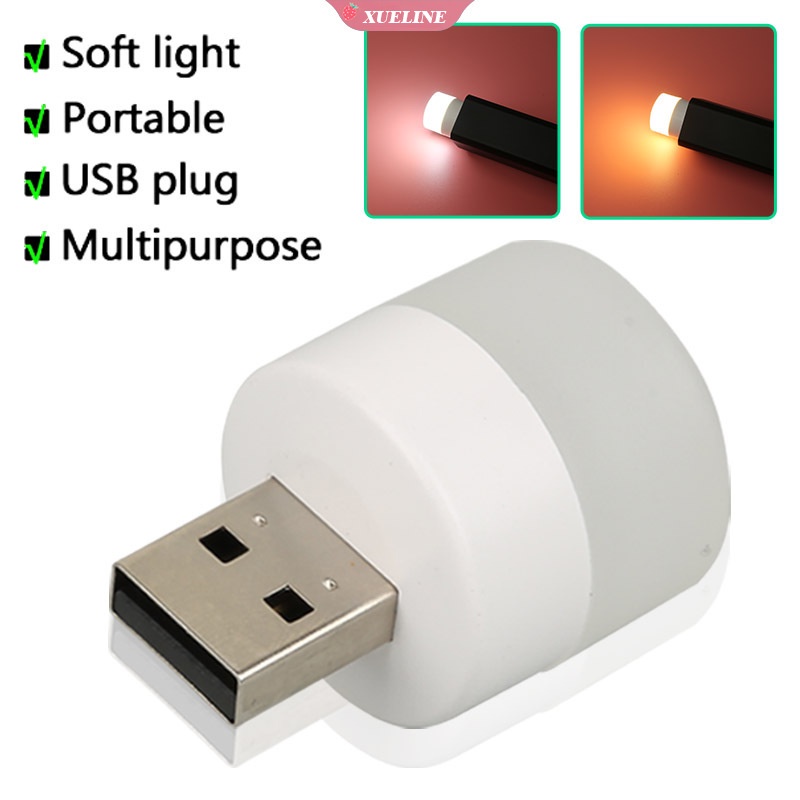 Lampu Malam Led USB Portable Dengan Proteksi Power Charging Untuk Komputer / Handphone