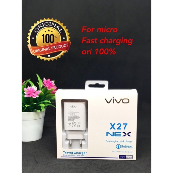 PROMO CHARGER VIVO X27 MICRO TYPE C ORIGINAL FAST DUA MESIN SUPER QUALITY