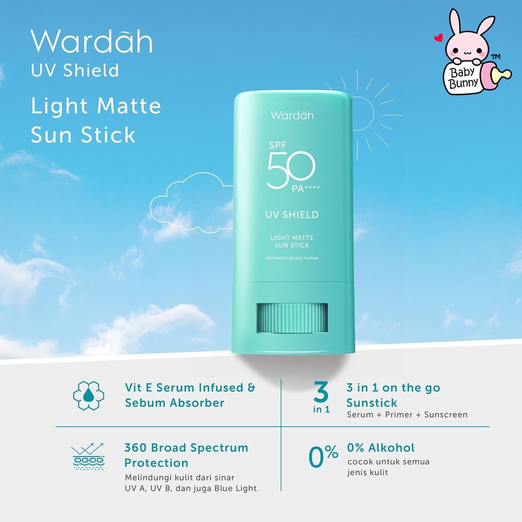 ❤ BELIA ❤ WARDAH UV Shield Aqua Fresh Essence | Active Protection Serum | SPF 50 PA++++ Sunscreen Sun Screen | Baby Bunny