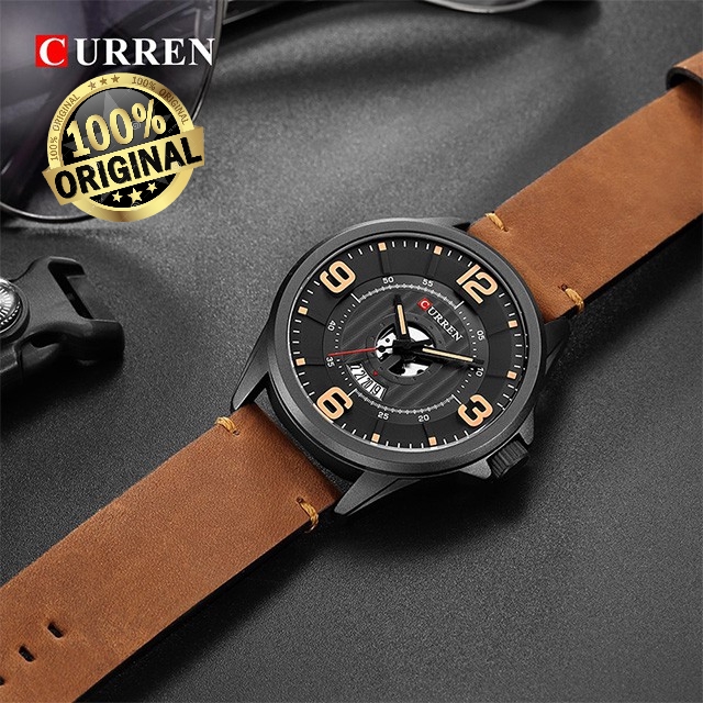 CURREN 8305 Jam Tangan Curren ORIGINAL Pria Tanggal Aktif Tali Kulit