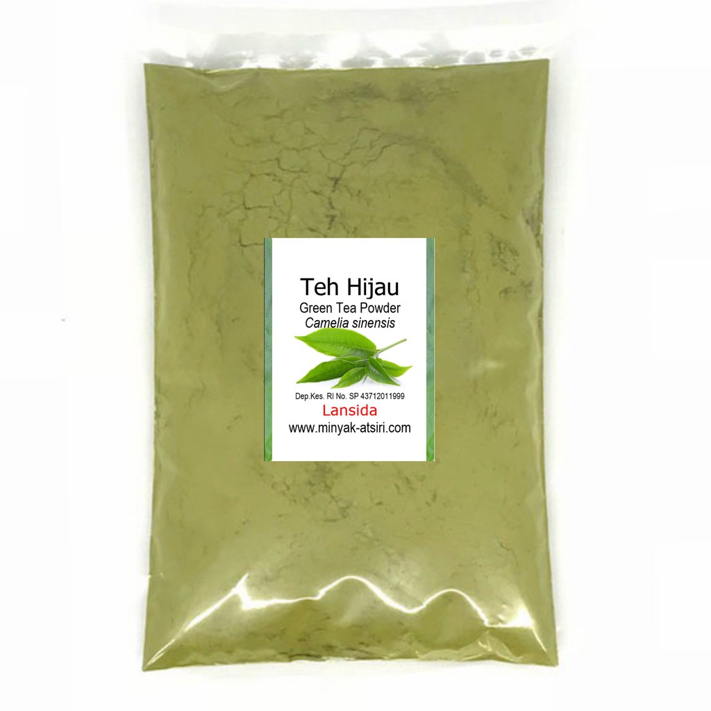 Bubuk Teh Hijau 250 g Green Tea Powder Greentea Pure Serbuk Daun Murni