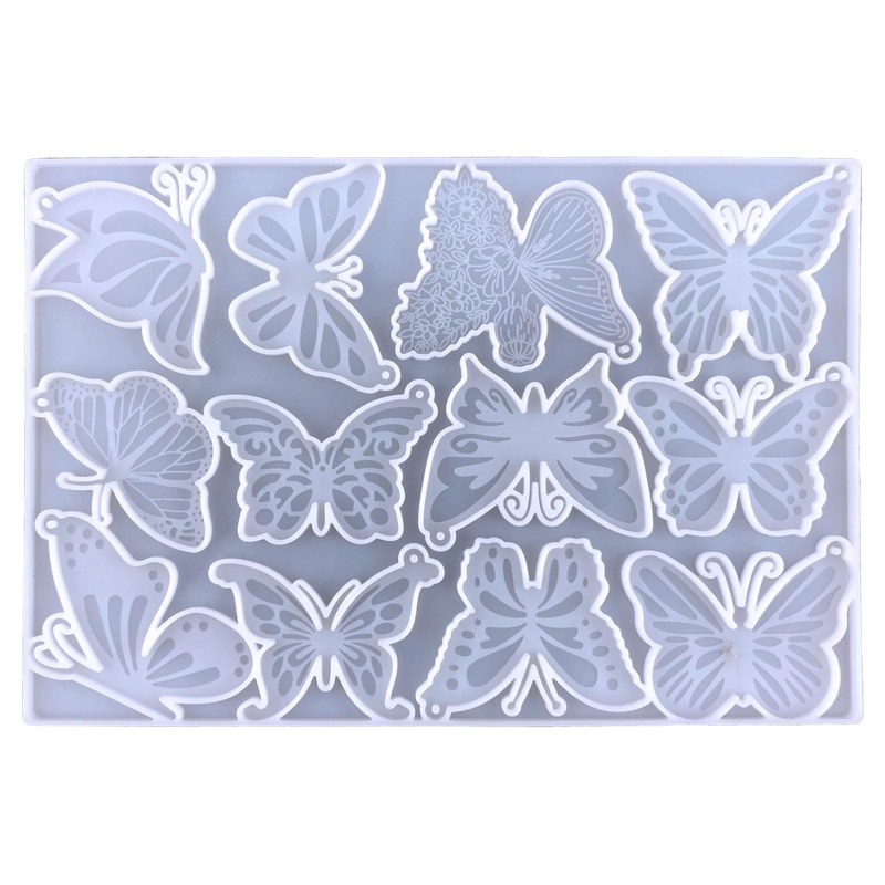 Siy Cetakan Resin Bentuk Kupu-Kupu DIY Untuk Gantungan Kunci Wanita