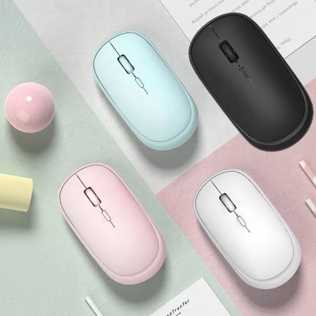 Mouse Wireless Optical Mouse Warna Macaron Dengan Desain Minimalis / Mouse Bluetooth Wireless Simple