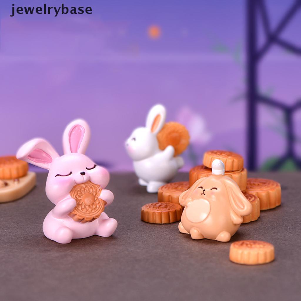 [Base] DIY Mini Rabbit Garden Ornament Pot Mid-autumn Festival Mooncake Accessories Boutique