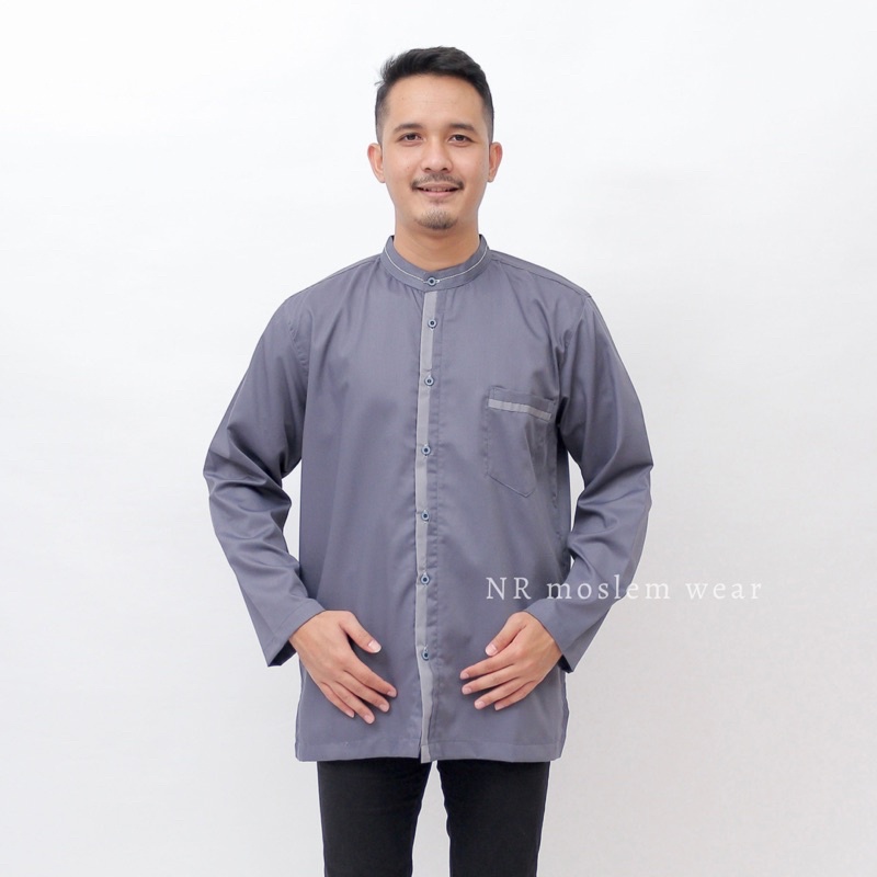 BAJU KOKO WARNA LENGAN PANJANG ARRAHMAN ( kode k23 )