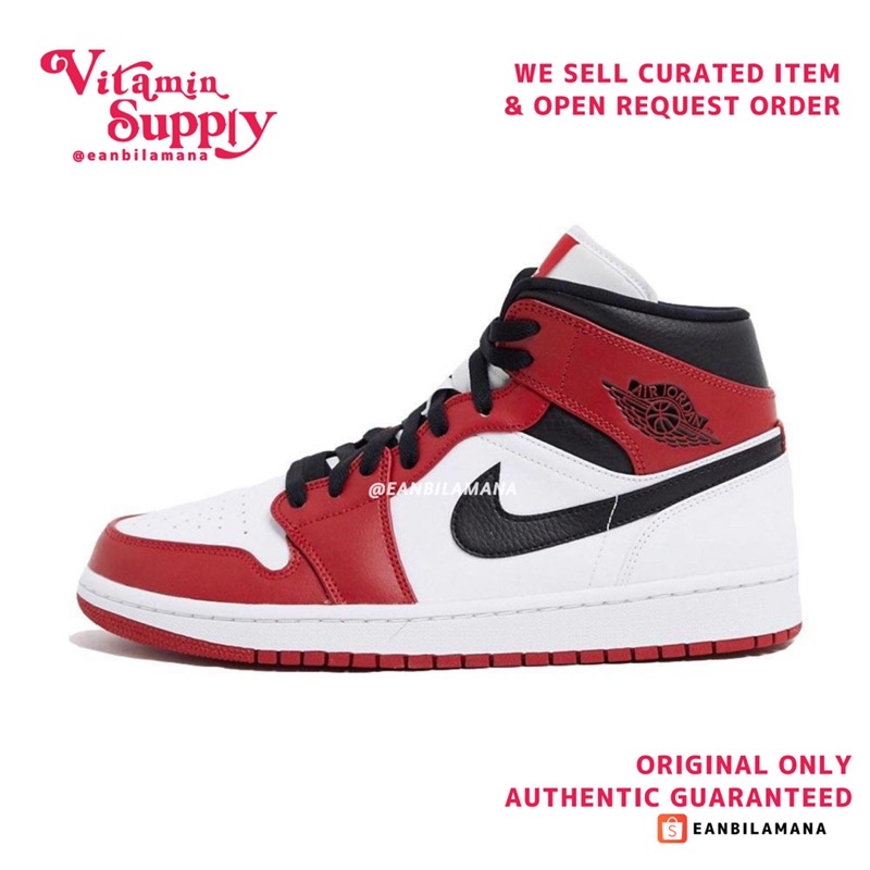 AIR JORDAN 1 MID CHICAGO 'WHITEHEEL'